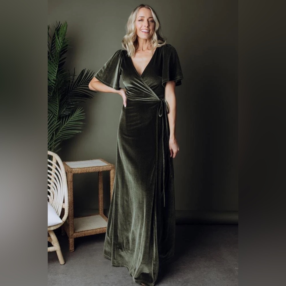 NWT Baltic Born Meghan Velvet Wrap Maxi Dress
